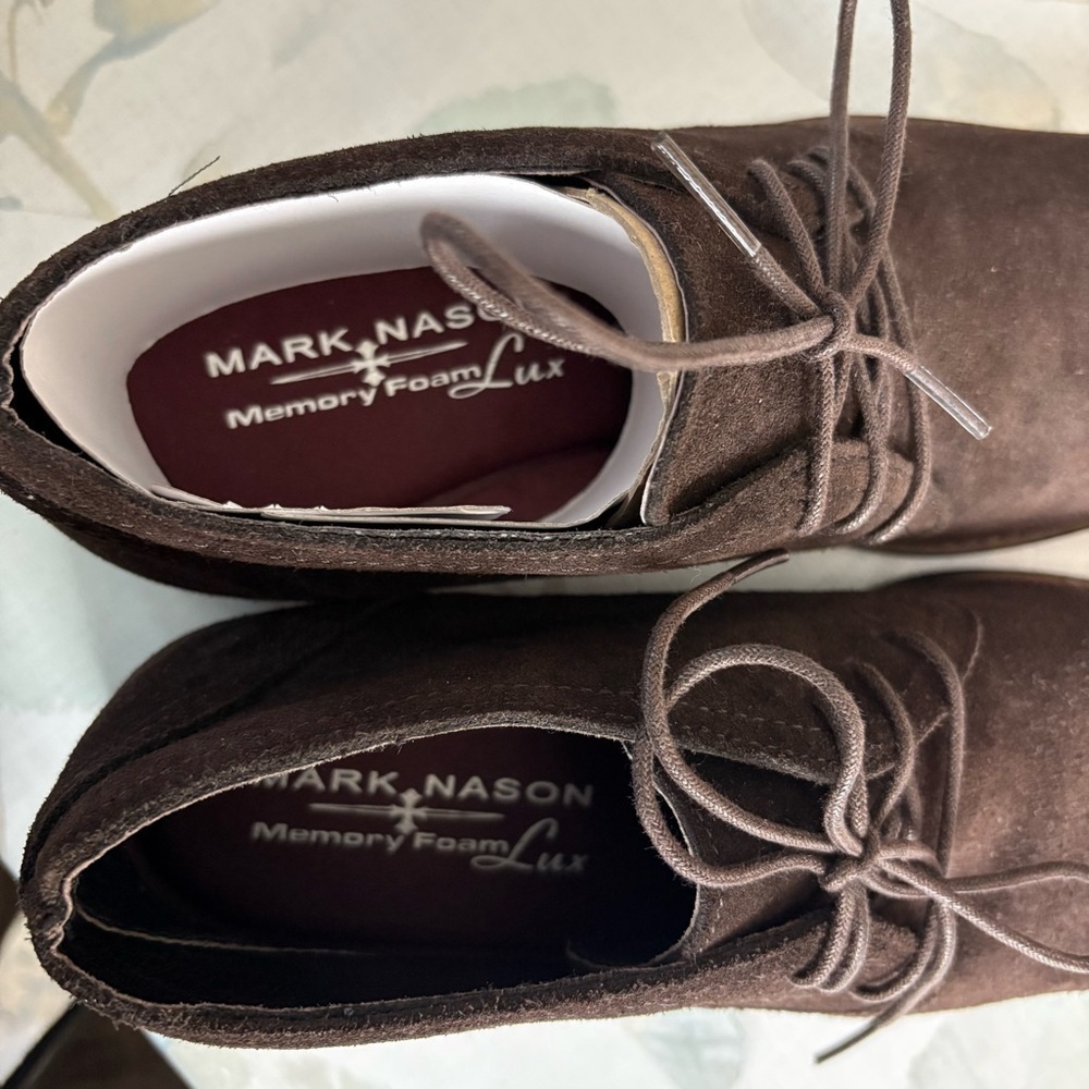 Mark Nason Los Angeles Men's Mulligan Boot Shoes Suede Chocolate Brown Size 7 - Picture 5 of 9